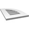 Ekena Millwork Quarter Round Top Right Surface Mount PVC Gable Vent w/ 3-1/2"W x 1"P Standard Frame, 14"W x 20"H GVPQR14X2001SF - alternate 3